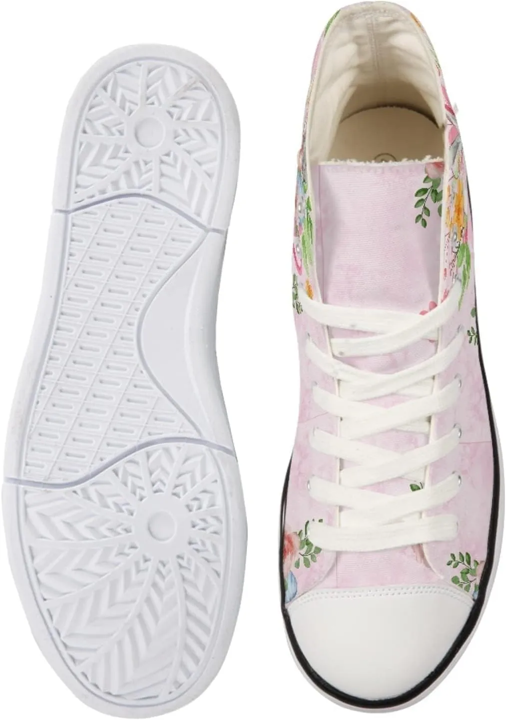 Micoklinlin Canvas Shoes for Women Novelty Girls High Top Canvas Sneakers Lace Ups Cute Animal Casual Teens Walking Shoes