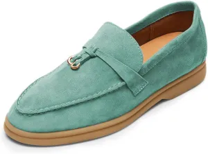 Milooey shoes Women's Round Toe Flat Loafers Comfort Slip On Moccasins Lightweight Driving Penny Loafer Casual Dress Walking Shoes Size 4-16 US