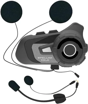 Motocycle Helmet Wireless Bluetooth Headset BlueT StellarTalk-S2 IP67 Waterproof Moto Biking & Skiiing /1000M Intercom/2 in 1 Microphone/2 Riders Intercom/