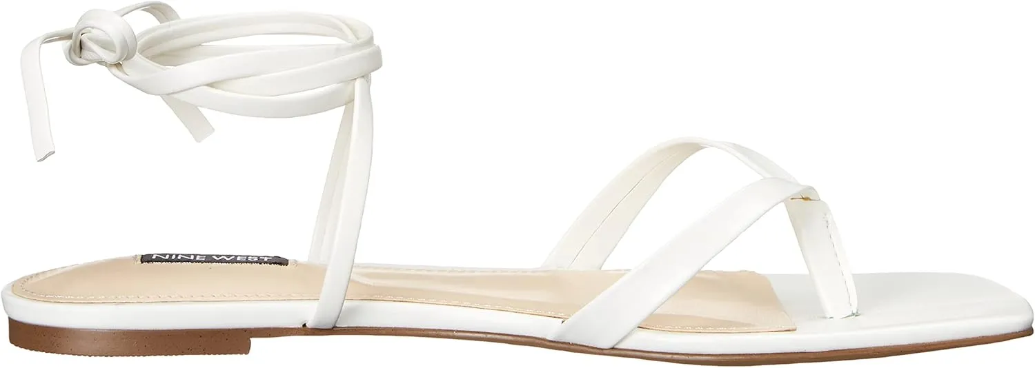 Nine West Women's News Ankle Wrap Flat Sandal