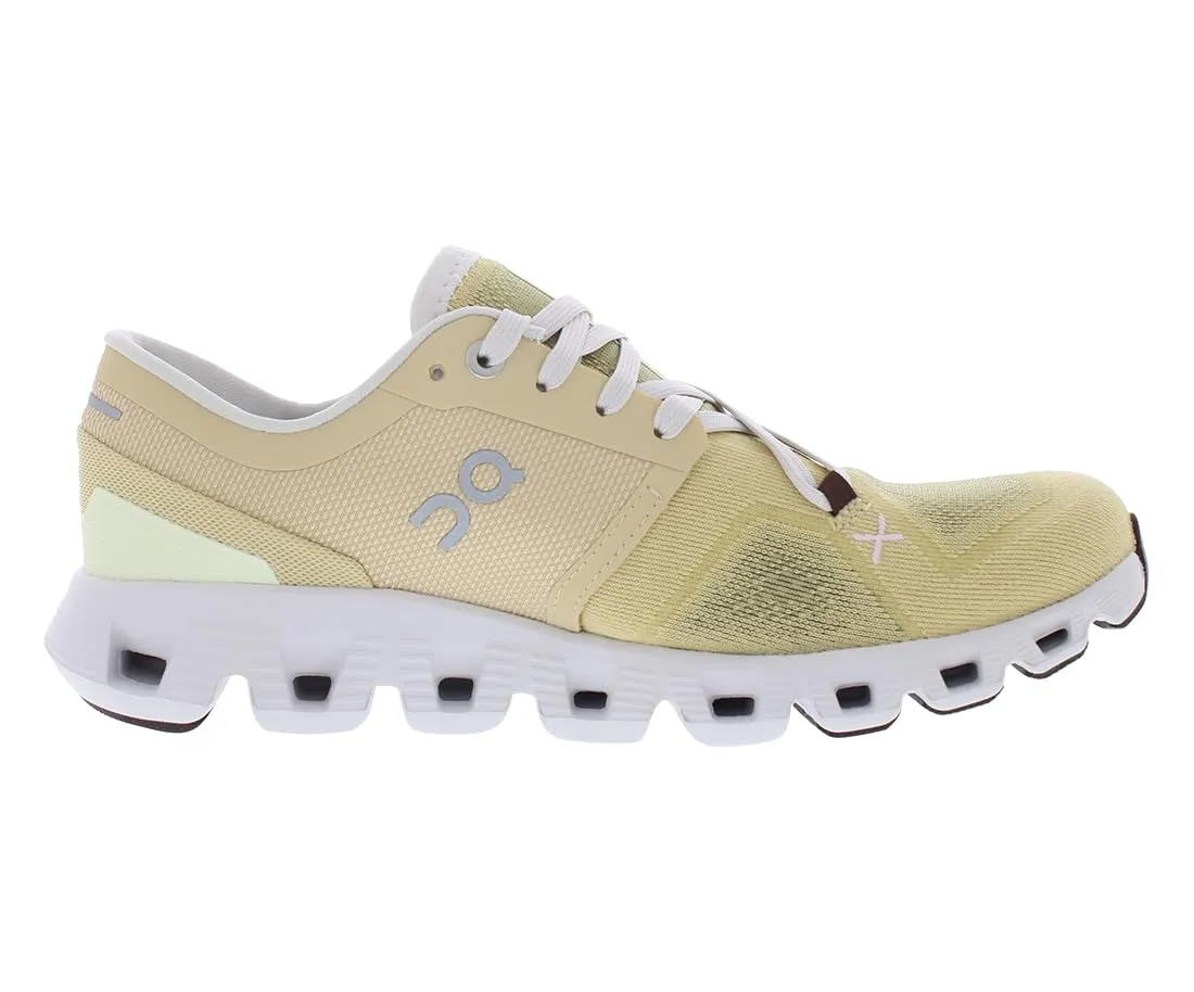 On Women's Cloud X 3 Sneakers, Savannah/Frost, 9.5 Medium US