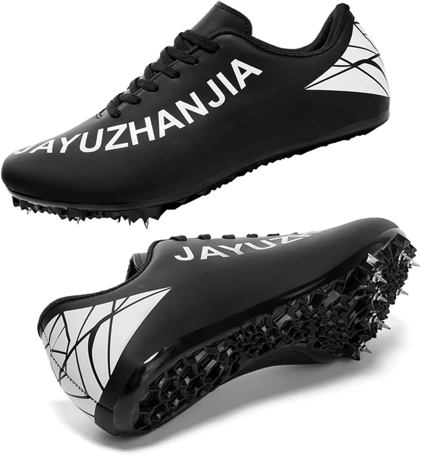 ONAIC Mens Track and Field Shoes Boys Girls Teenagers 8 Spikes Sneakers Race Jumping Running Training Shoes Professional Sprint Sport Shoes