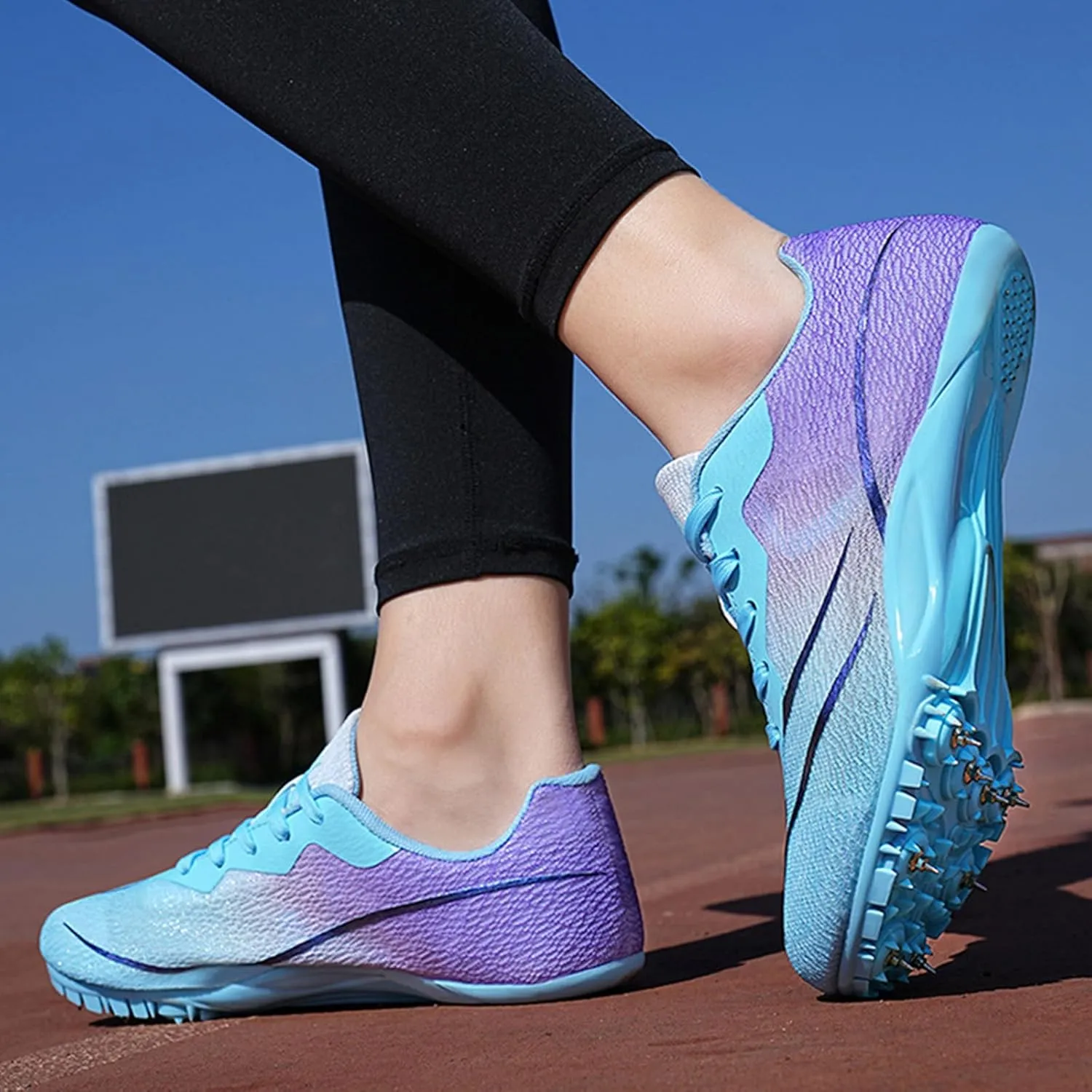 ONAIC Track and Field Spikes Shoes Men Women Youth Boys Girls Racing Jumping Sprint Sneakers Lightweight Non-Slip Training Competition Running Shoes