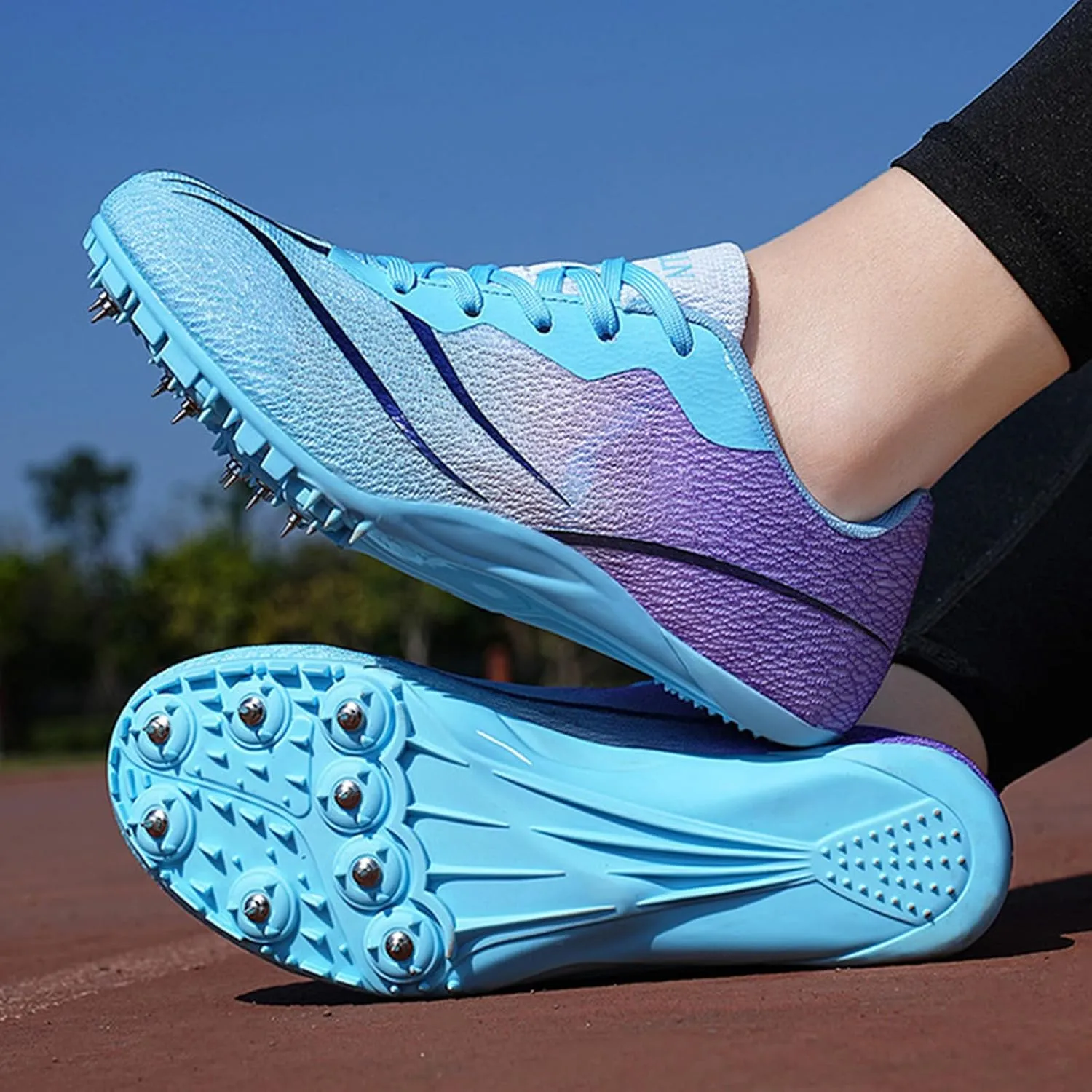 ONAIC Track and Field Spikes Shoes Men Women Youth Boys Girls Racing Jumping Sprint Sneakers Lightweight Non-Slip Training Competition Running Shoes