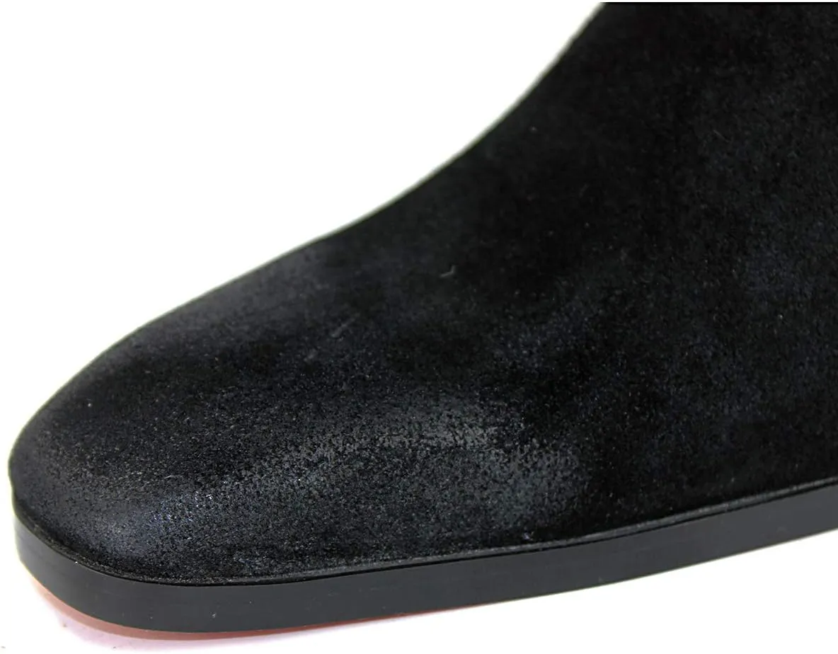OSSTONE Dress Boot for Men Leather Chukka Designer Boots Casual Heel Shoes Zipper-up OS-JY002-US