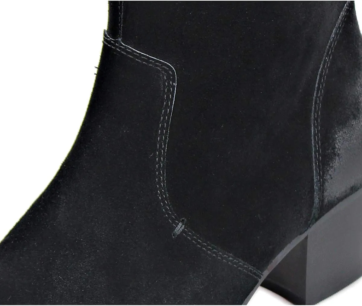 OSSTONE Dress Boot for Men Leather Chukka Designer Boots Casual Heel Shoes Zipper-up OS-JY002-US