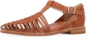 Pazzion Women Closed Toe Low Stacked Heel Sandals Cage Toe Ankle T-Strap Buckle Flats Summer Beach Walk Shoes Size 4-16 US
