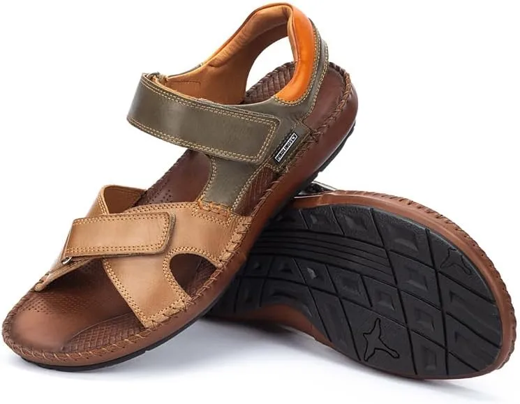 PIKOLINOS Flat Sandals Leather Tarifa for Man