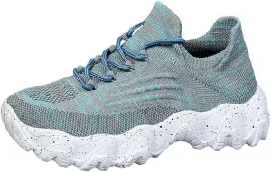 Platform Sneakers for Women Ladies Fashion Chunky Comfortable Casual Sneaker Slip on Tennis Walking Athletic Shoes Breathable Hands-Free Shopping Travel Mesh Gym Shoes
