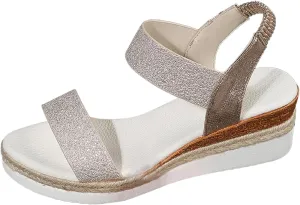 Platform Wedge Sandals for Women,Espadrille Sandals for Women Summer Dressy 2024 Open Toe Ankle Strap Wedge Low Heels Sandals Comfortable Anti Slip Beach Boho Orthopedic Sandals Casual Walking Shoes