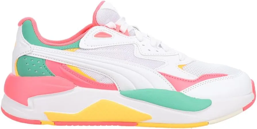 PUMA Womens X-Ray Speed Wide Lace Up Sneakers Shoes Casual - Pink, White, Yellow - Size 6.5 M