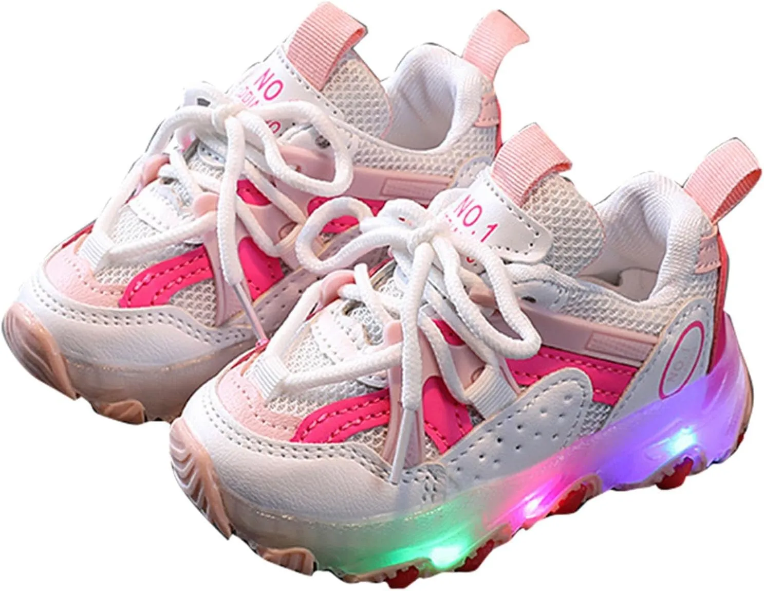Rainbow Shoes Baby Shoes Children Boys Bling Led Light Luminous Sport Kids Sneakers Light up Toddler Girls Shoes