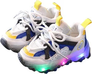 Rainbow Shoes Baby Shoes Children Boys Bling Led Light Luminous Sport Kids Sneakers Light up Toddler Girls Shoes