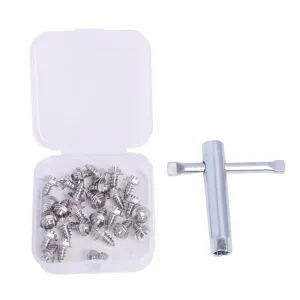 Raprance Wading Boot Studs for Felt Or Rubber Cleated Footwear, 26 Pack Screw in Studs and a Tool