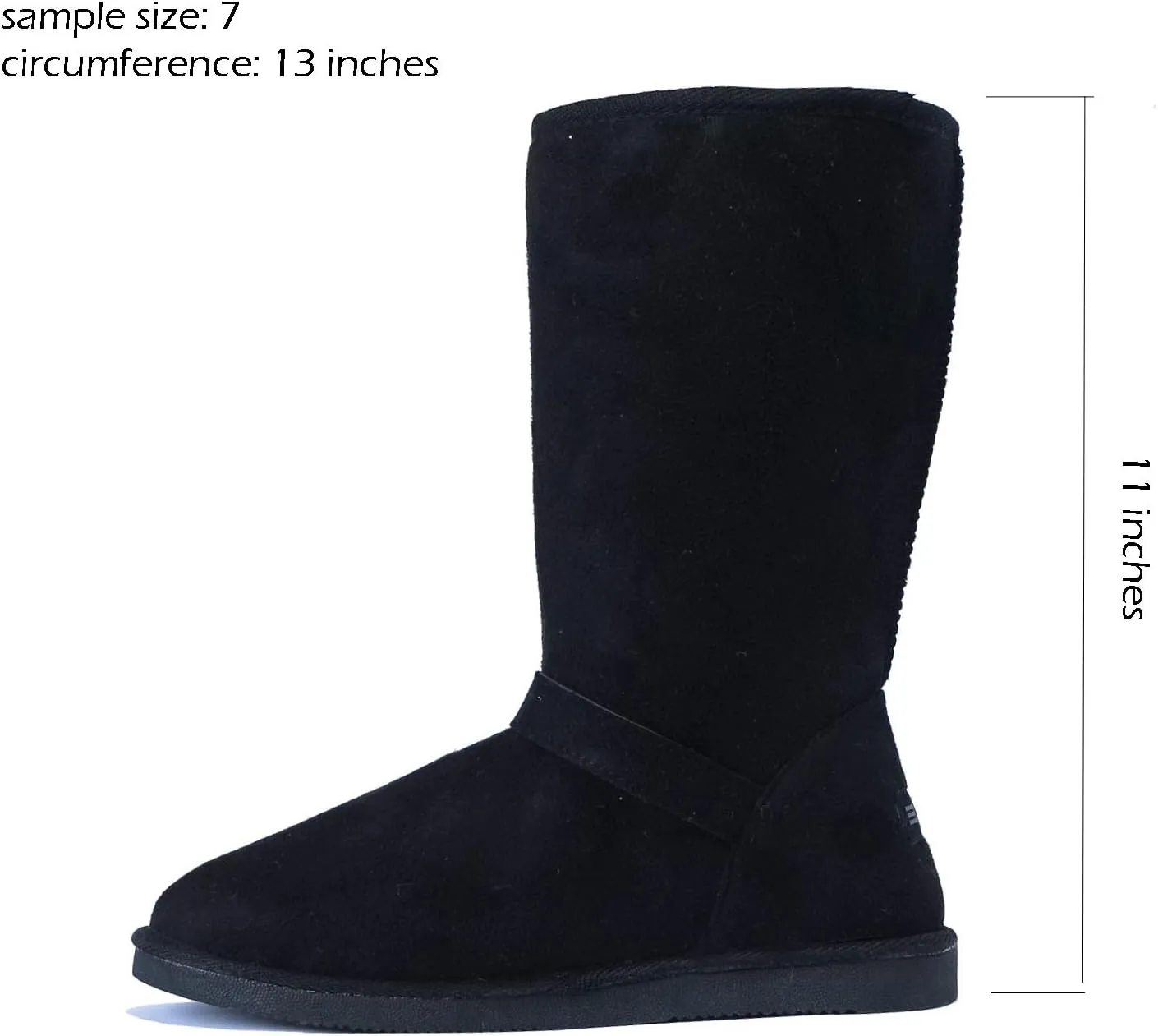 REDVOLUTION Women's Suede Faux Fur Mid-Calf Classic Winter Boots Rubber Sole