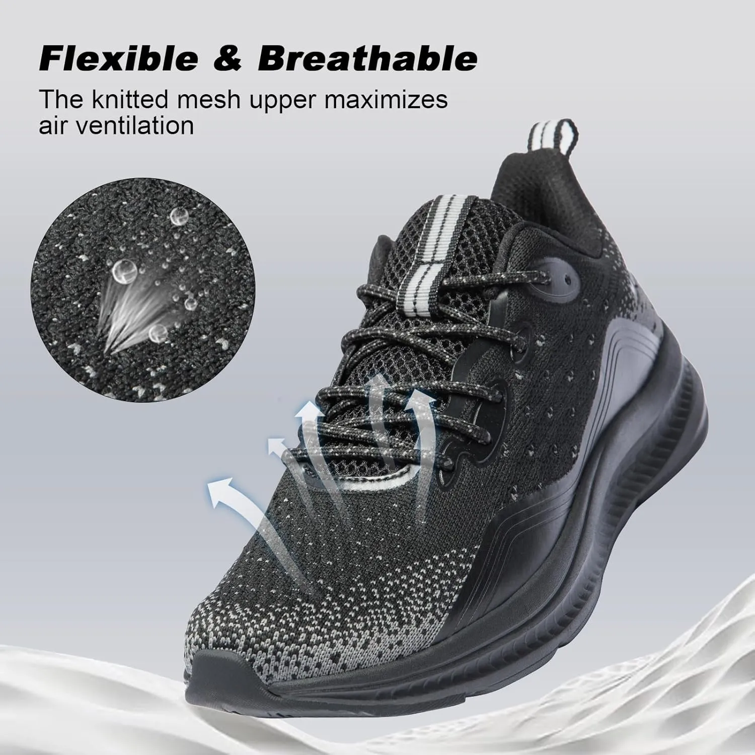 Running Shoes for Men Lightweight Breathable Non Slip Walking Shoes Athletic Sneakers Workout Gym Tennis Shoes