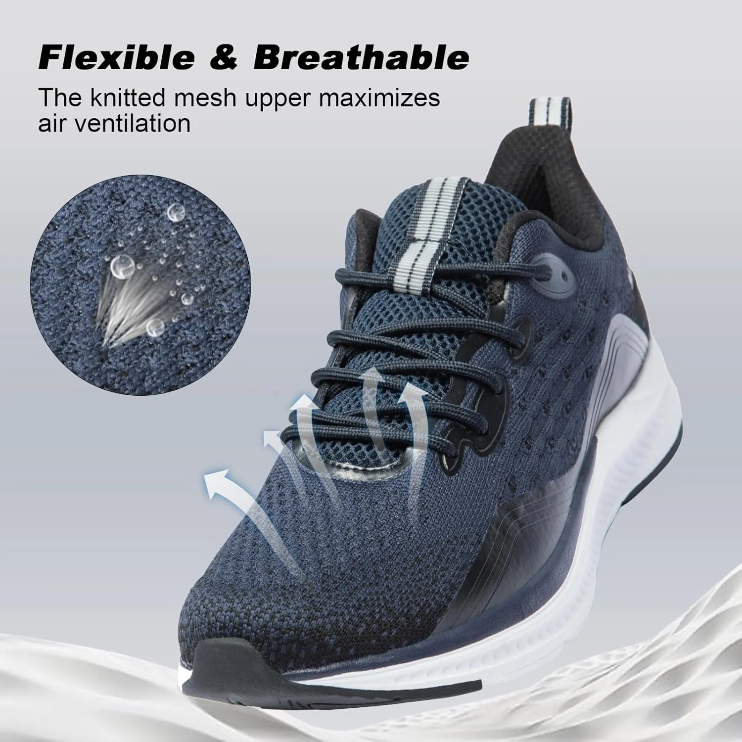 Running Shoes for Men Lightweight Breathable Non Slip Walking Shoes Athletic Sneakers Workout Gym Tennis Shoes