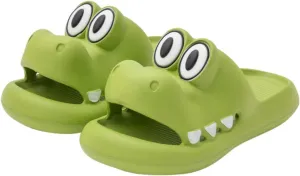 Sandals women Crocodile slippers Cute Y2k Aesthetic Outdoor Shower slippers Shower flip flops women Flats Indoor Beach Travel Pool Cartoon Animal Costume