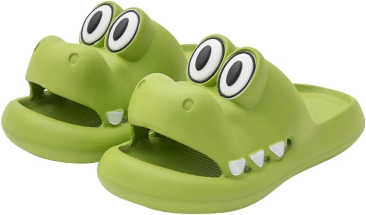 Sandals women Crocodile slippers Cute Y2k Aesthetic Outdoor Shower slippers Shower flip flops women Flats Indoor Beach Travel Pool Cartoon Animal Costume