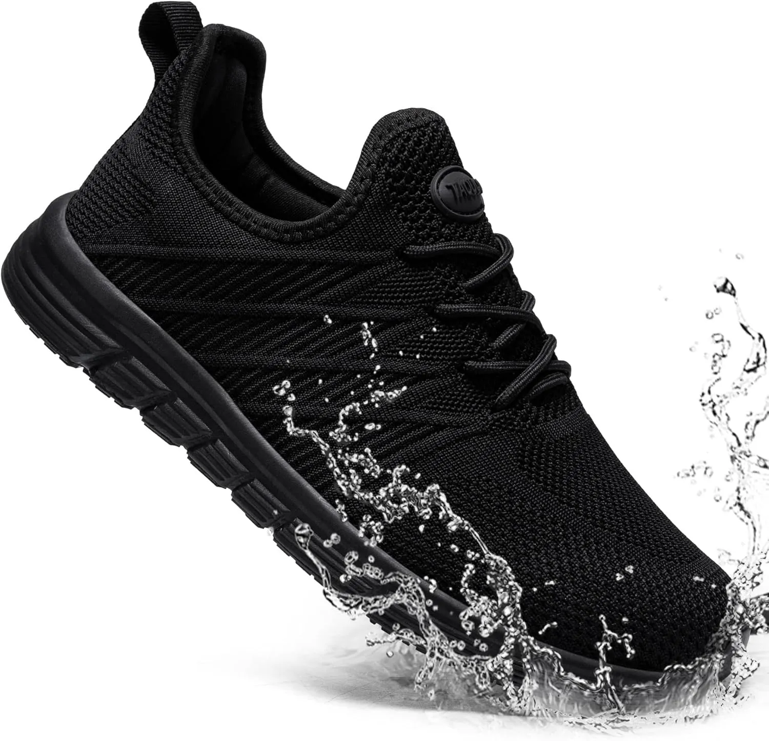 Slip Resistant Slip On Shoes for Womens Work Non Slip Sneakers Water Resistant Zapatos Antideslizantes para Mujer Food Service Chef Restaurant (Mystic Black,7)