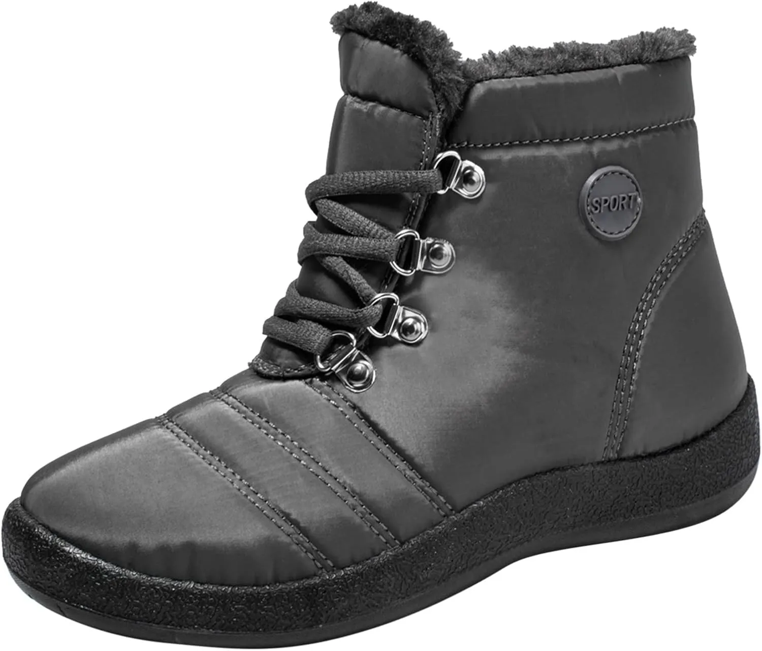Snow Boots for Women Fur Lined Winter Boots Waterproof Warm Ankle Boots Comfortable Slip On Boots Outdoor Short Boots