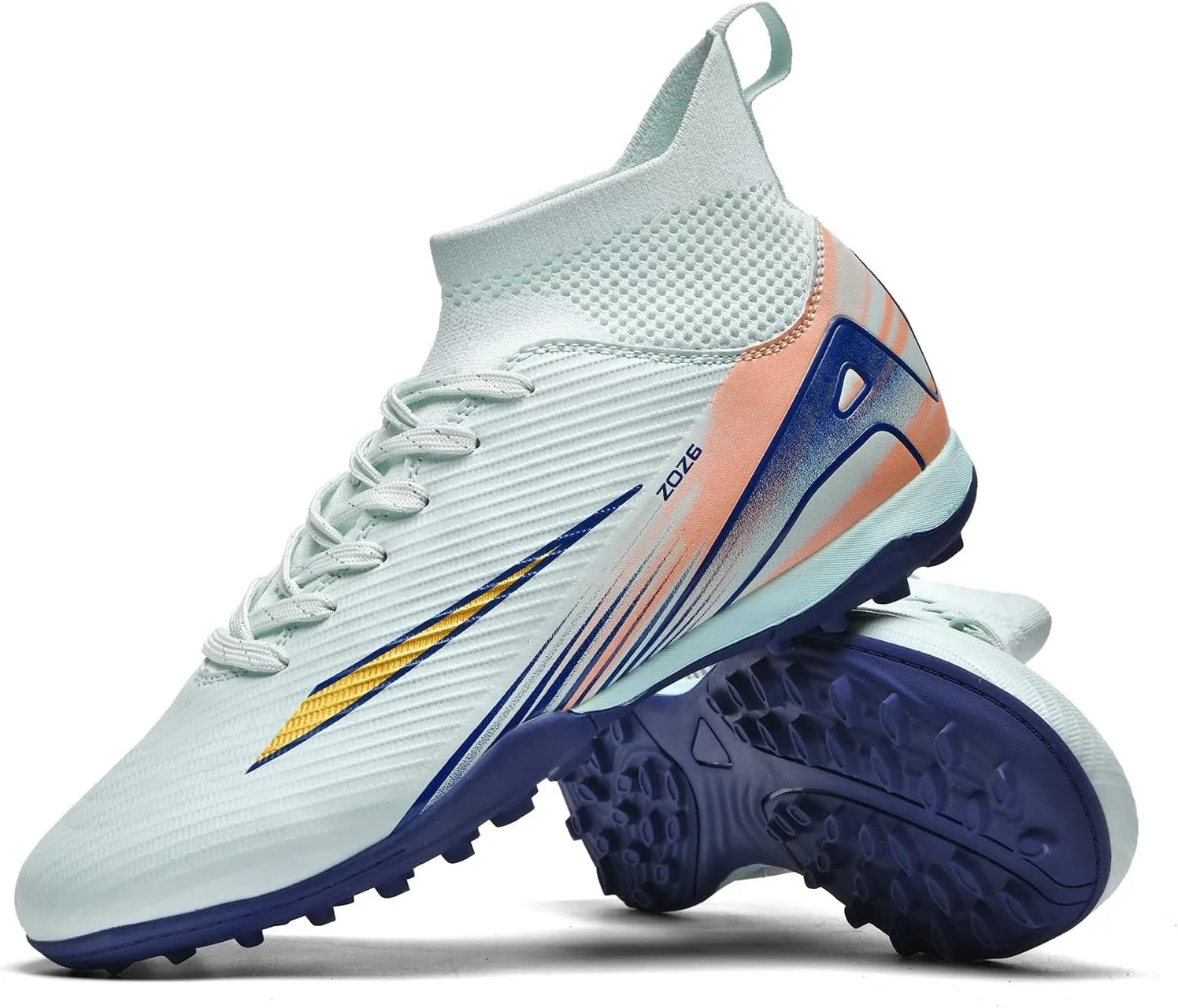Soccer Cleats for Mens Womens Turf Soccer Shoes Indoor Unisex Football Boots AG FG TF Wide Training Sneaker Outdoor