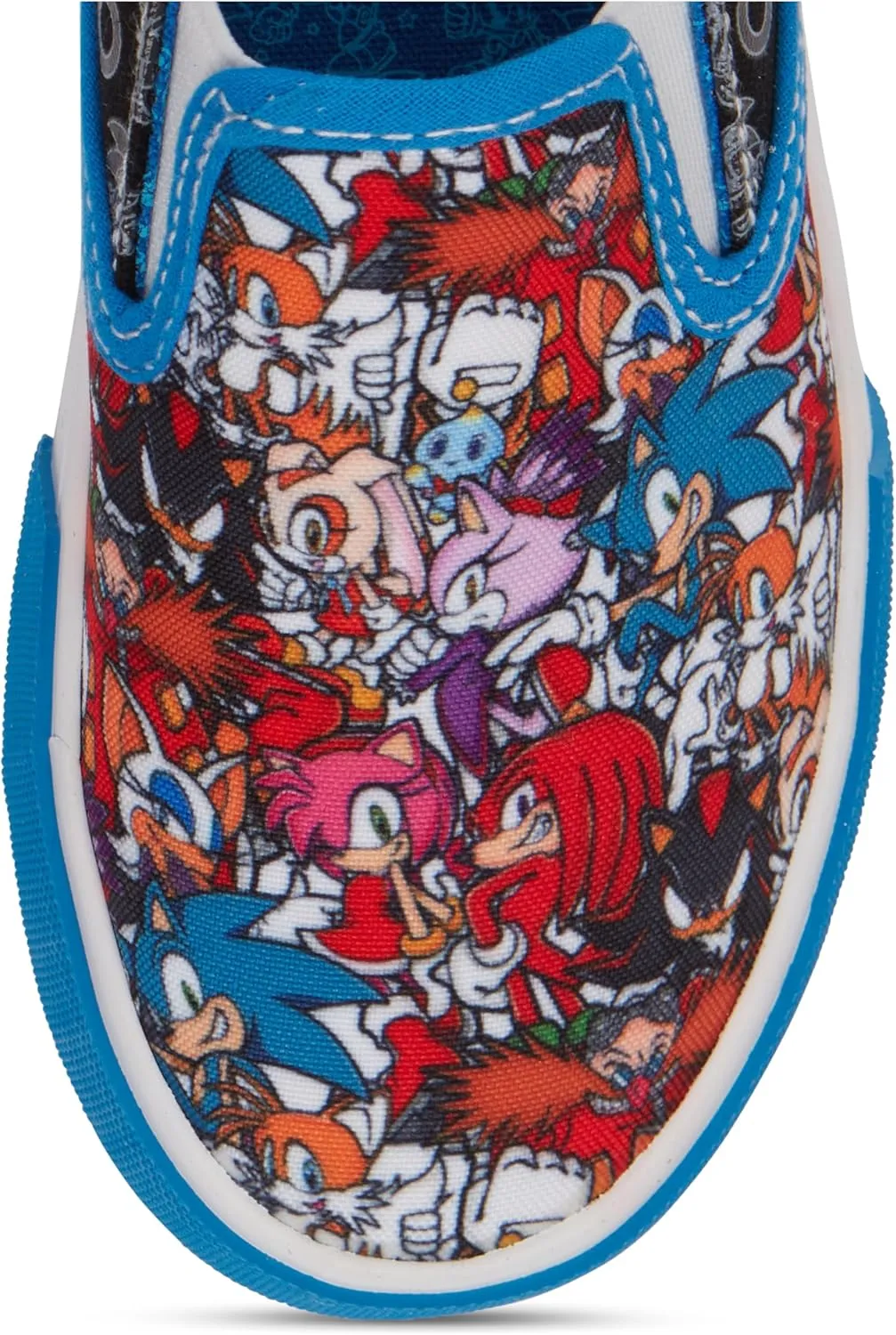 Sonic the Hedgehog Boys Sneakers - Sonic Slip On Canvas Sneakers - Sonic, Tails, Knuckles and Shadow Athletic Sneakers