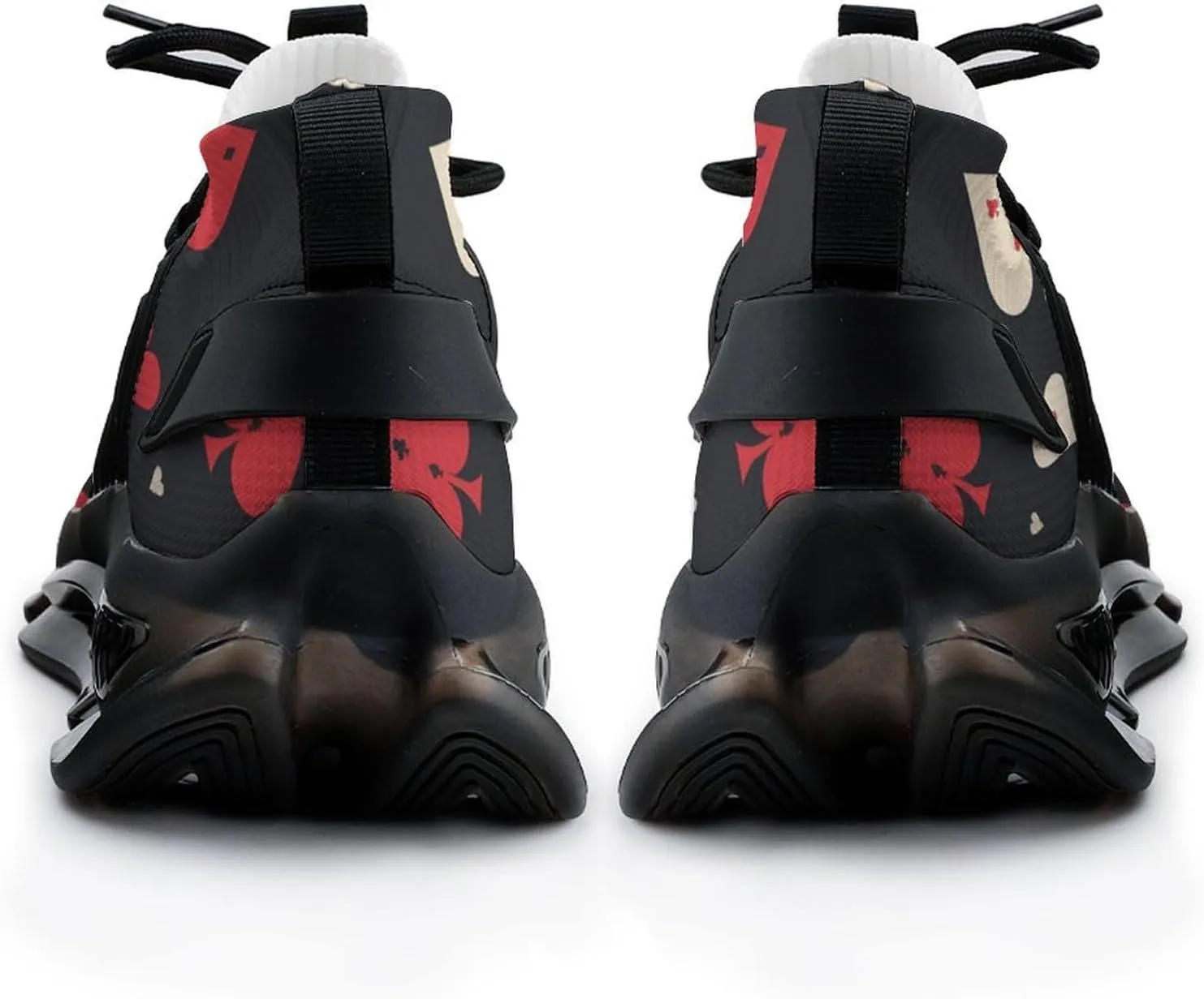Spades Playing Poker Pattern Men's Running Shoes Fashion Walking Sneakers Lightweight Casual Sports Shoes for Women