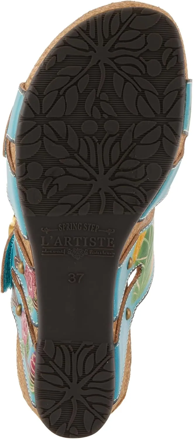 Spring Step L'Artiste Women's BRISEIS - Hand-Painted Slip-On Sandals for Stylish Wanderers