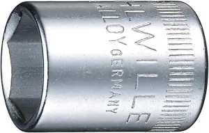 Stahlwille 01010012 Steel Hexagon #40, Gentle, Resilient, High-Performance Steel, Chrome Plated, Size 12 mm, Length 23 mm, Width 16.5 mm, Made in Germany