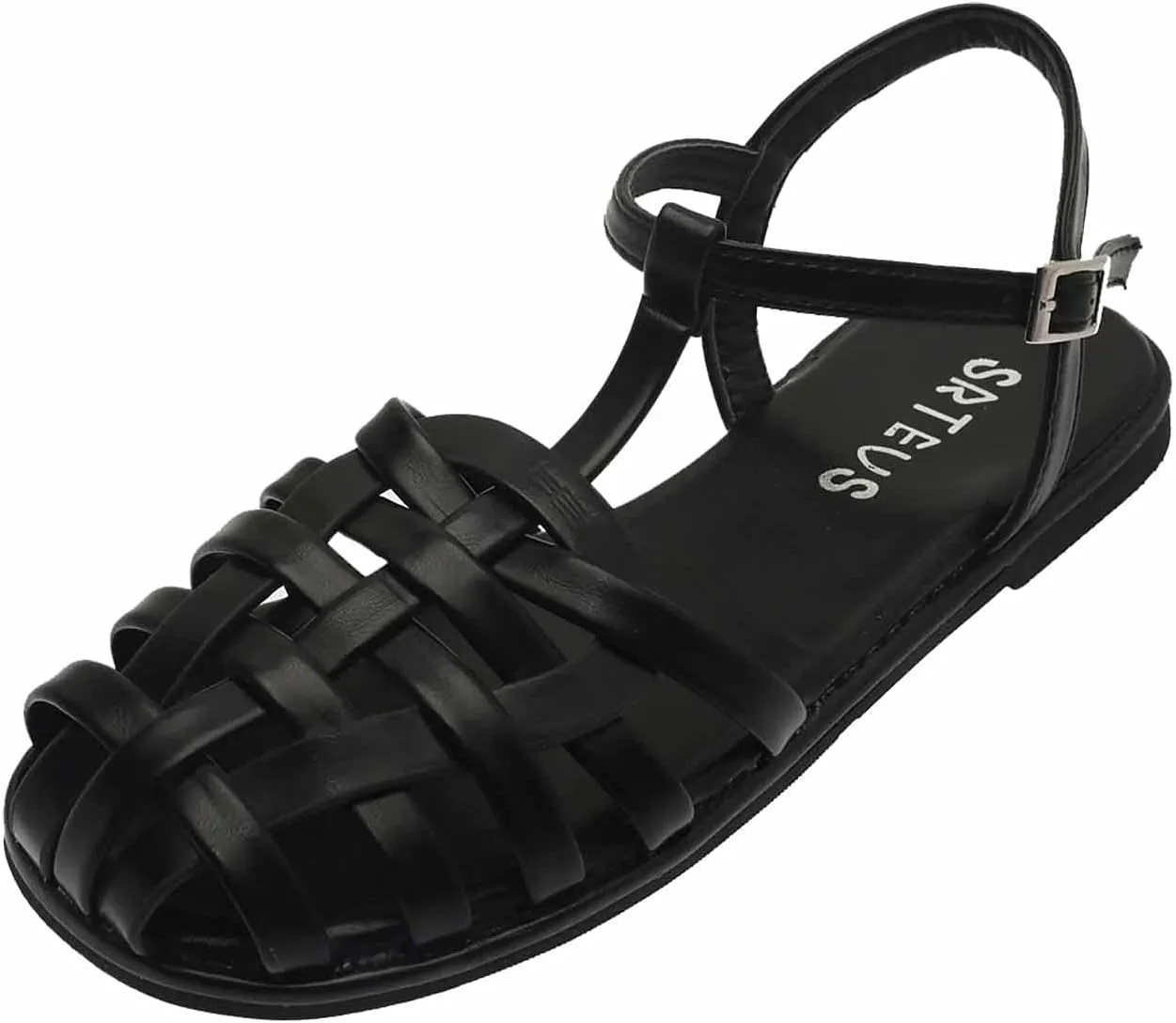 Summer Women's Sandals Flat Comfortable Woven Toe Cap Sandals Roman Fashion T Strap Retro Sandal Shoes Beach Slippers