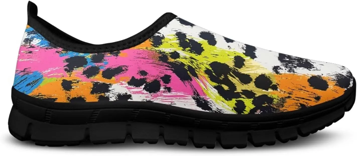SYtrade Women's Slip On Walking Shoes Black Sole Lightweight Flats Sneakers