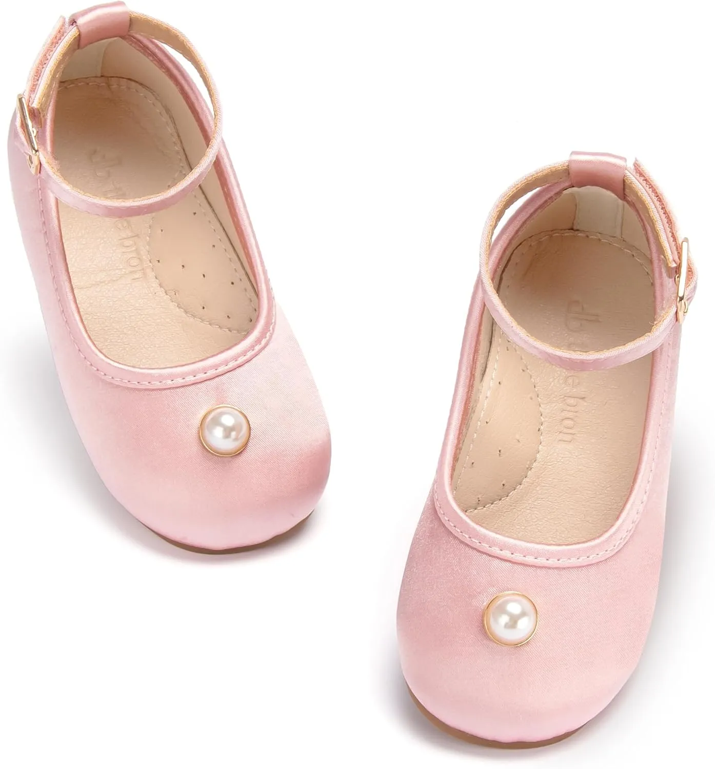 THEE BRON Little Girls Princess Shoes 3-12 Years Ballet Flats Soft Non-Slip Dress Shoes for Wide Feet