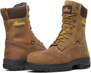 Thorogood 8” Waterproof Work Boots for Men - Genesis Series - Full-Grain Leather with Comfort Insoles and Slip-Resistant Nitrile Rubber Outsoles