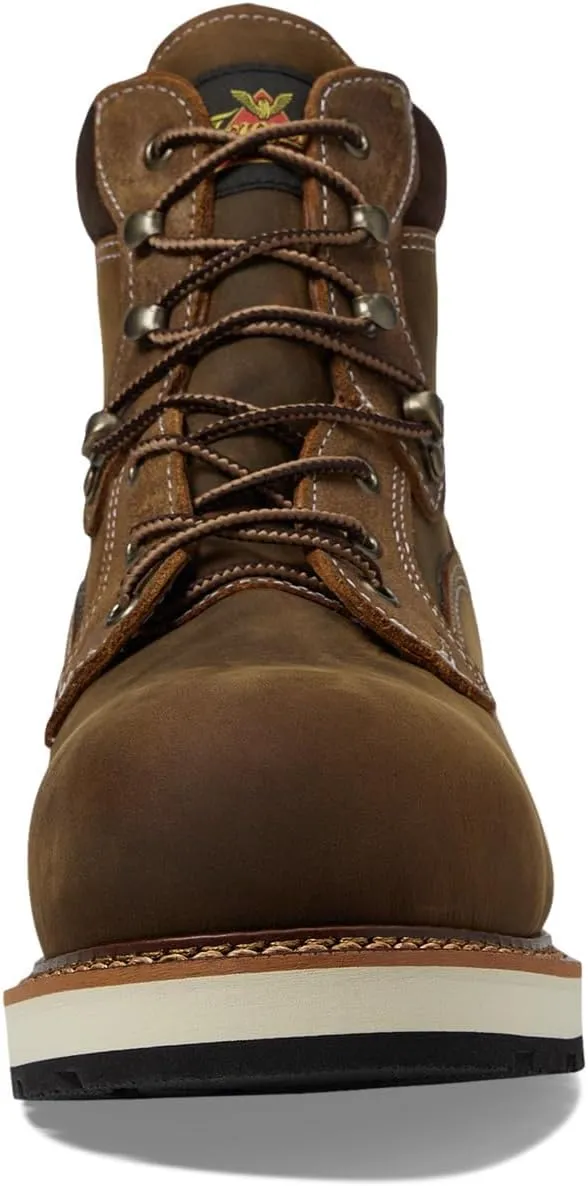 Thorogood Iron River 6” Leather Waterproof Work Shoes for Men with Composite Toe Oil and Slip-Resistant Outsole