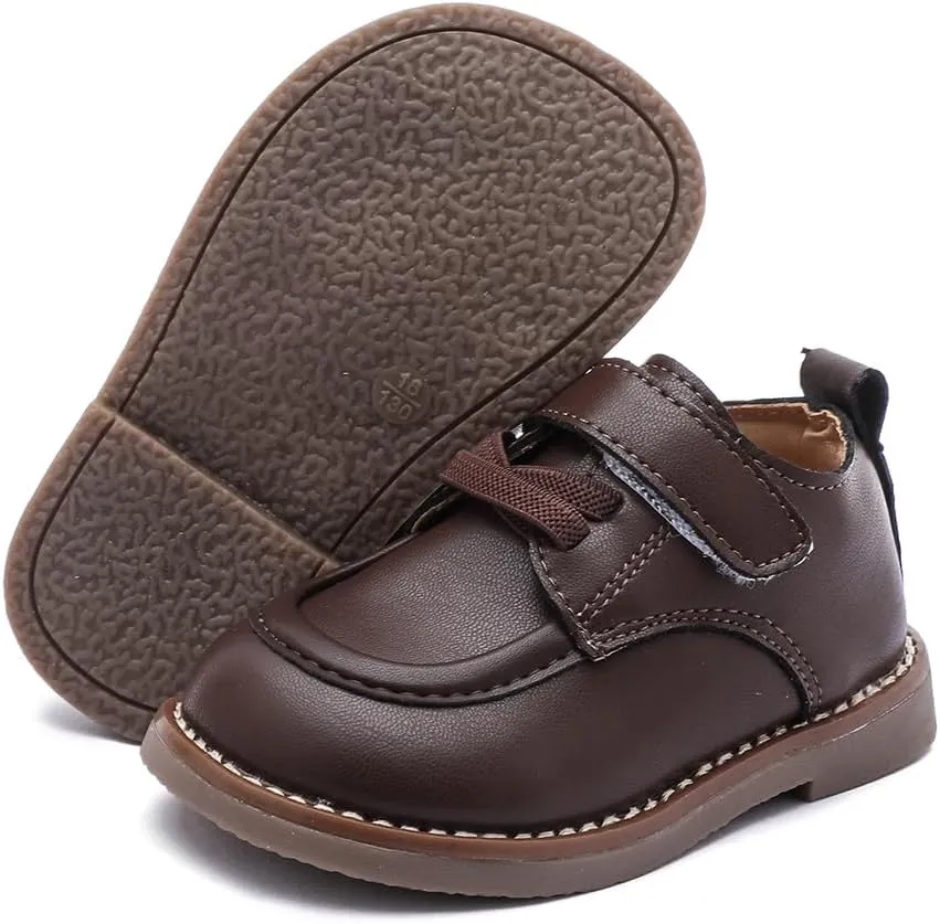 Toddler Boys Girls Dress Shoes Genuine Leather Loafers Shoes Wedding Church Dress Shoes Loafer Flats for Baby Little Kids