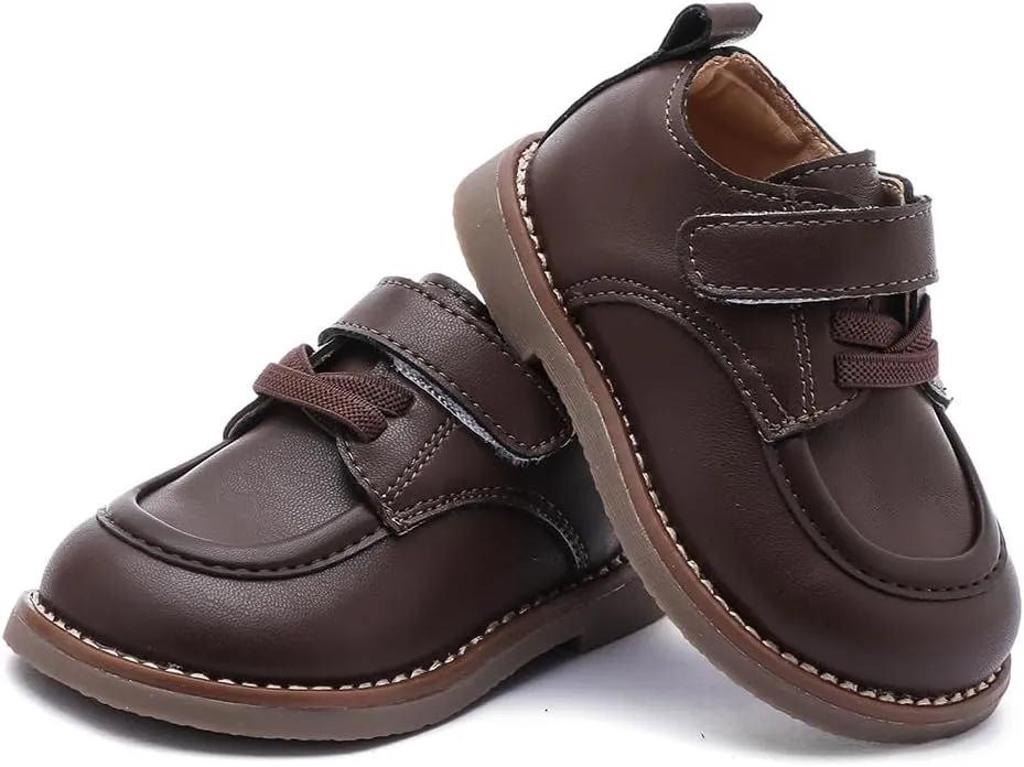 Toddler Boys Girls Dress Shoes Genuine Leather Loafers Shoes Wedding Church Dress Shoes Loafer Flats for Baby Little Kids