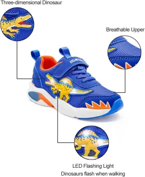 Toddler Dinosaur Shoes Flashinglight Little Kids Sneakers Boys Girls Fashion Illuminate Shoes