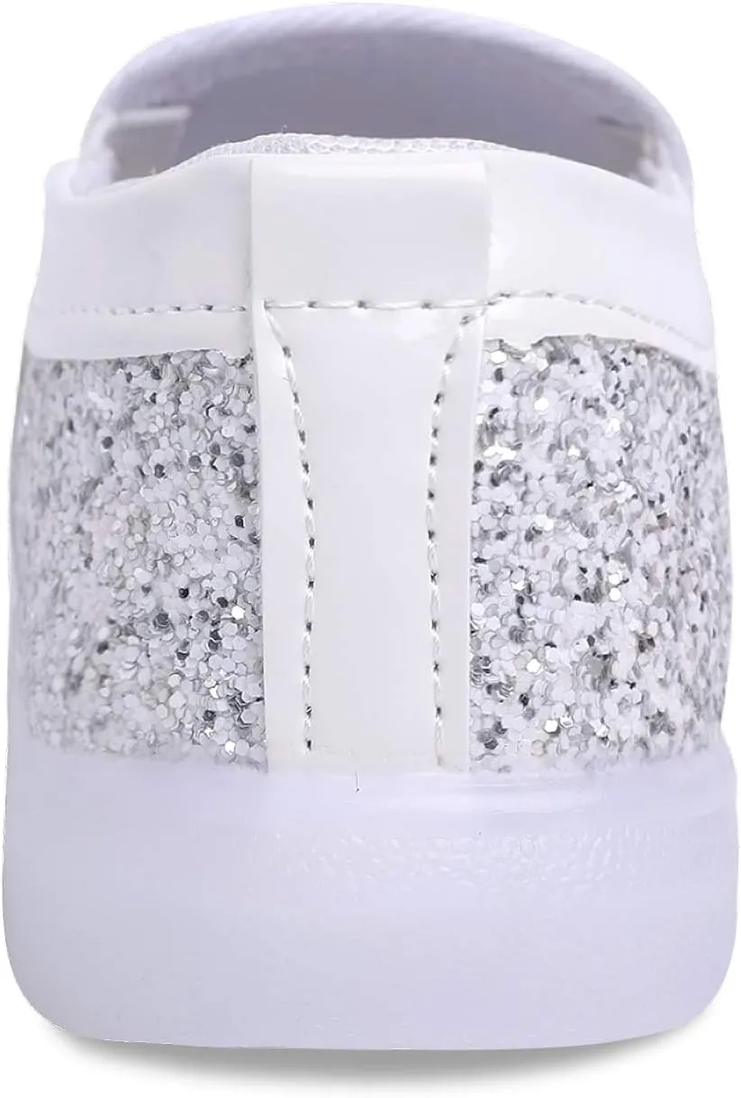 Toddler Girl's Light Up Sequins Slip On Loafers Baby Glitter Shoes Flashing LED Casual Princess Party Shoes Flat Sneakers (Toddler/Little Kid)