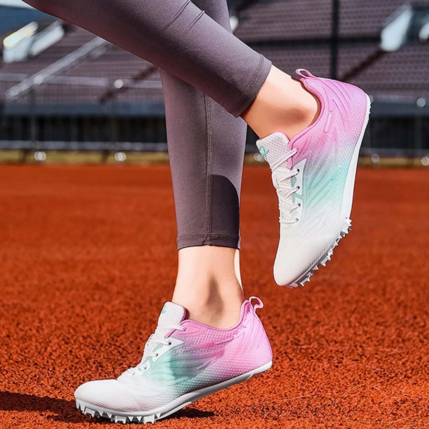 Track and Field Shoes for Women with Spikes Running Racing Shoes Cross Jumping Sprint Sneakers for Boys and Girls Kids