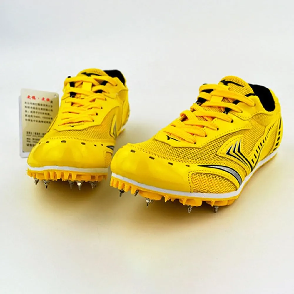 Track Spikes Shoes Mens Womens 7 Spikes Mesh Track and Field Athletics Sport Nail Sneakers Boys Girls Breathable Professional Training Sprint Running Racing Shoes with Spikes,35-45 EU