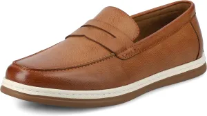 Vance Mens Brantley Penny Loafer Slip-on Perforated Pattern Round-Toe 6mm Vance Comfort System Insole Tan 11.5 Medium Mens US