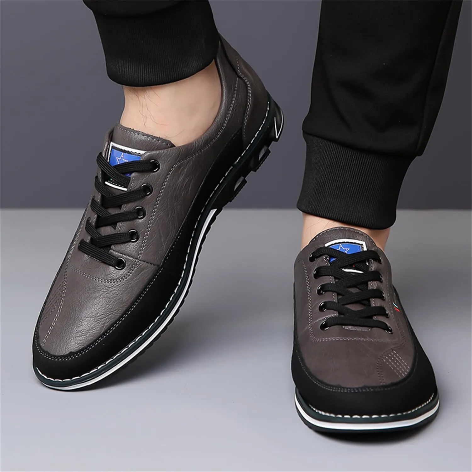 Veslexth Men Casual Business Shoes Lace Up Adjustable Loafers Driving Working Walking Party Formal Oxfords