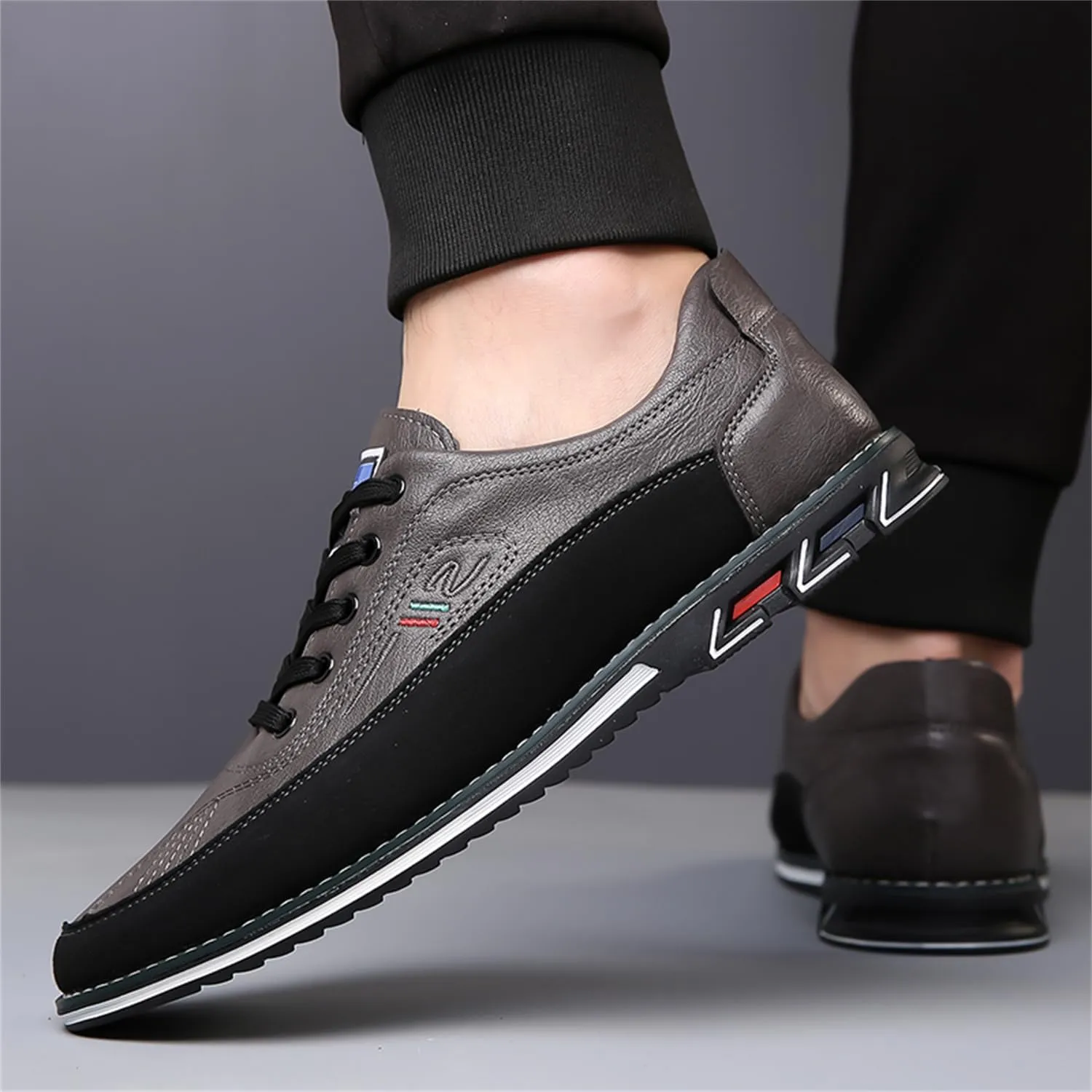 Veslexth Men Casual Business Shoes Lace Up Adjustable Loafers Driving Working Walking Party Formal Oxfords