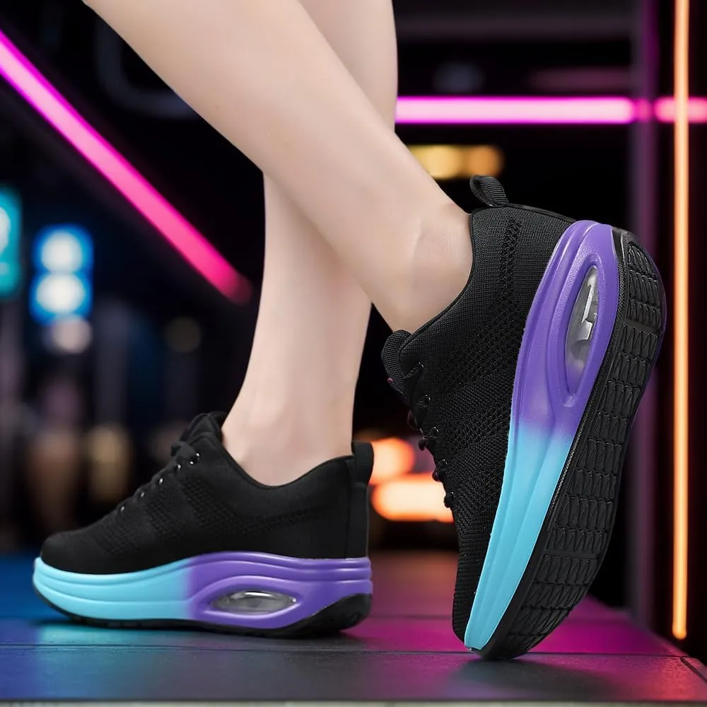 Walking Shoes for Women Air Cushion Nurse Slip Resistant Work Sock Sneakers Food Service Platform Comfortable Weight Light