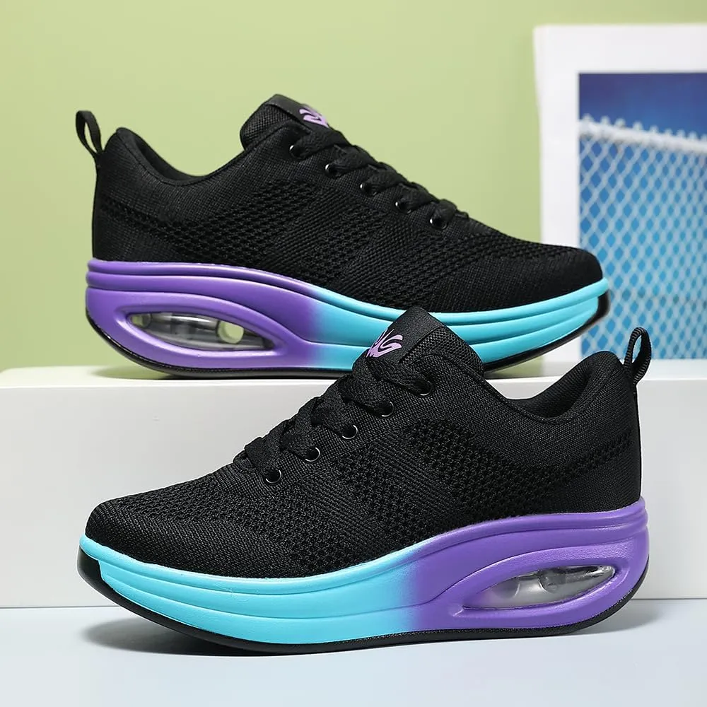 Walking Shoes for Women Air Cushion Nurse Slip Resistant Work Sock Sneakers Food Service Platform Comfortable Weight Light