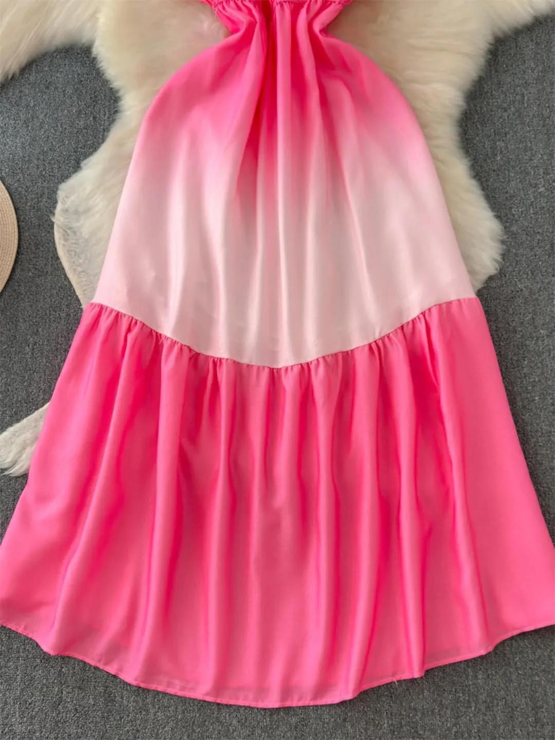 Women Bohemian Backless Solid Maxi Dress Sleeveless Off The Shoulder Evening Party Robe