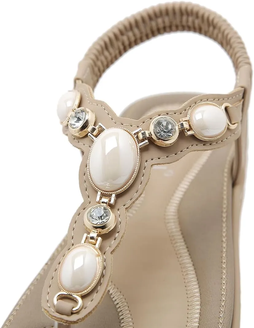 Women Flat Sandals Dressy Casual Summer flat flip flops Comfortable Sandals Bohemian Flats Shoes
