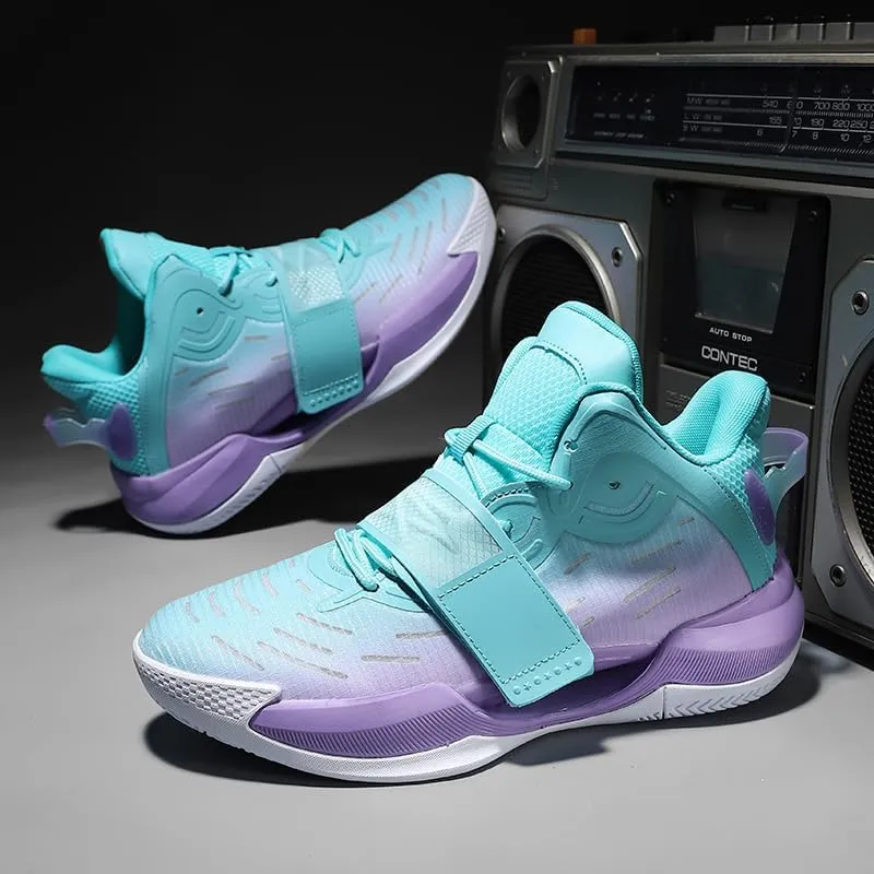 Women Men Basketball Shoes Breathable Anti Slip Wear Resistant Super Light Basketball Sneakers Outdoor Cushioning Workout Fashion Running Sneakers