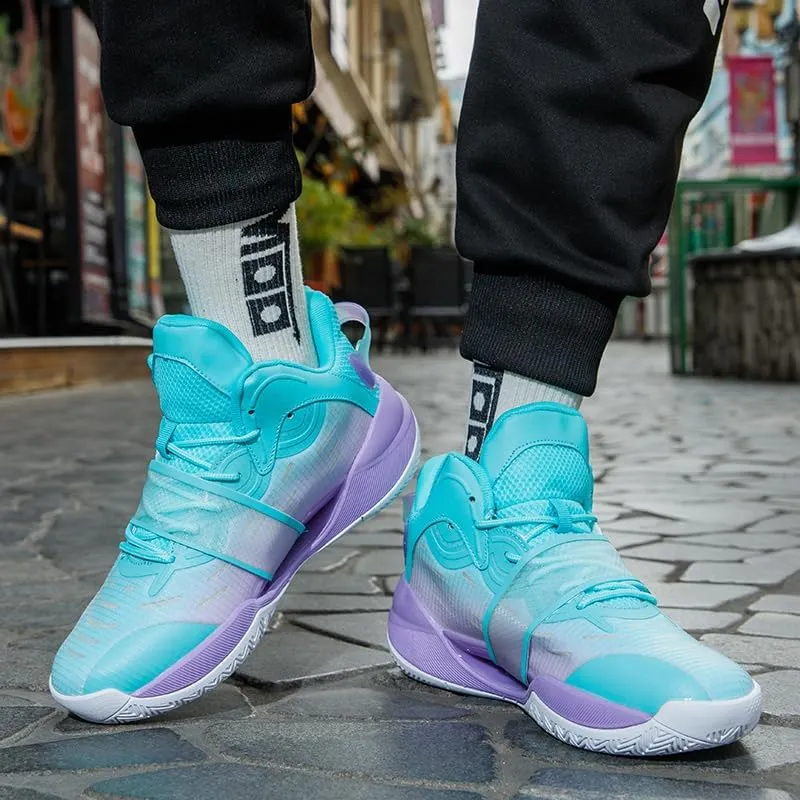 Women Men Basketball Shoes Breathable Anti Slip Wear Resistant Super Light Basketball Sneakers Outdoor Cushioning Workout Fashion Running Sneakers